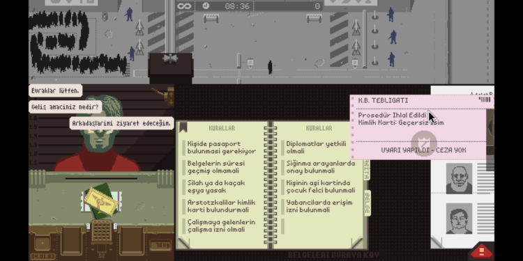 Papers, Please %100 Türkçe Yama