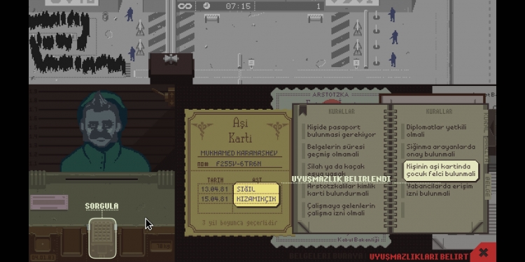 Papers, Please %100 Türkçe Yama