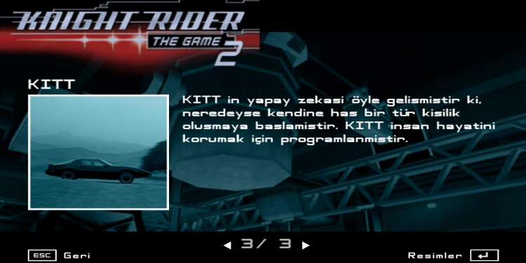 KNIGHT RIDER: THE GAME – TÜRKÇE YAMA v1.0