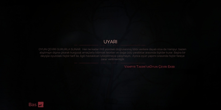 VAMPYR – Türkçe Yama Çalışması